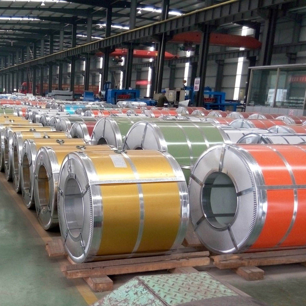 PPGI Color Coated Steel Coils Prepainted 0.4mm-0.25mm Thickness Roofing Sheet  Color Coated Galvanized Steel Coils PPGI